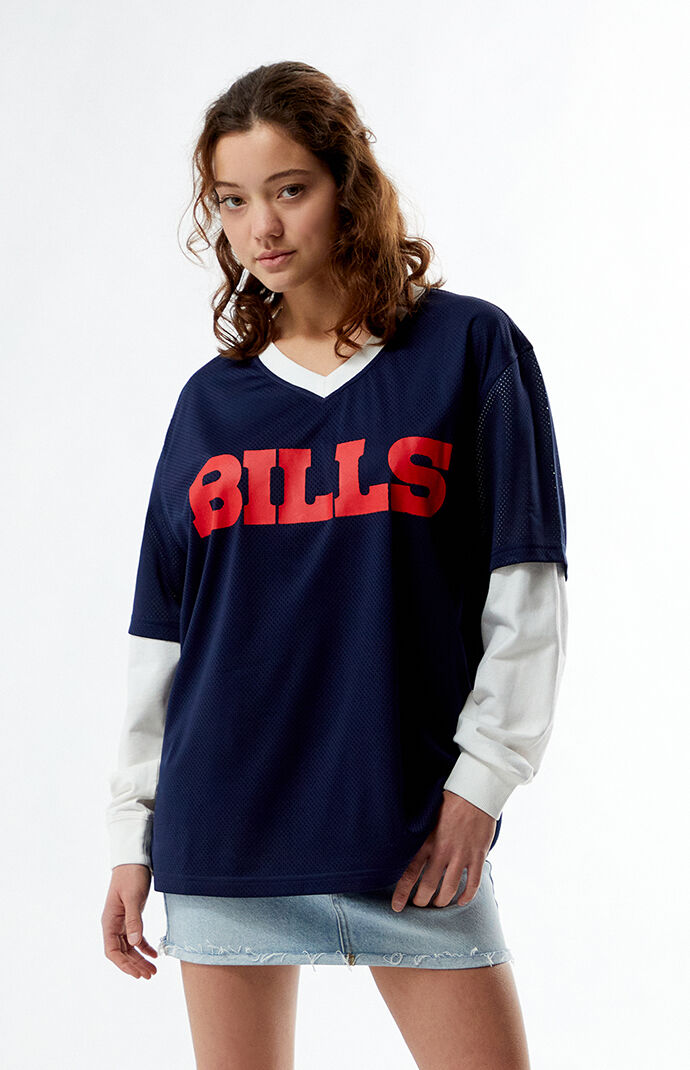 WILD COLLECTIVE NFL Wild Collective x PacSun Buffalo Bills Mesh Long Sleeve Jersey WILD COLLECTIVE NFL Wild Collective x PacSun Buffalo Bills Mesh Long Sleeve Jersey