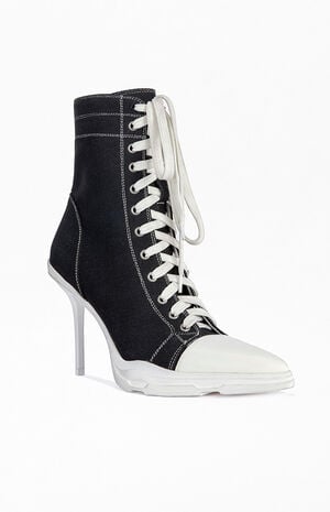 Women's Cosima Black Sporty Stiletto Booties image number 2