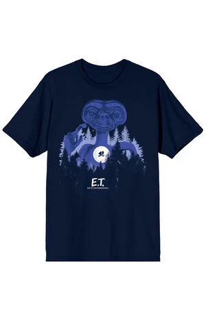 E.T. Moon Bike Ride Poster T-Shirt image number 1