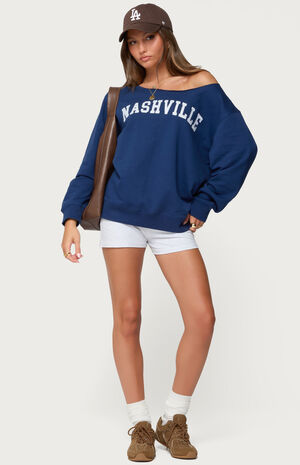 Nashville Oversized Wide Neck Sweatshirt image number 5