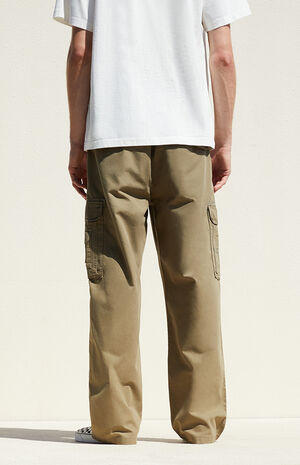 Olive Baggy Cargo Pants image number 4