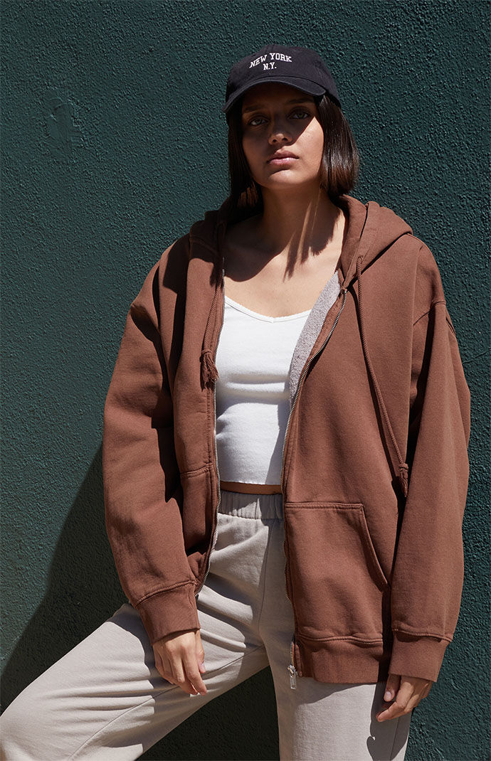 Brown zip top up jacket