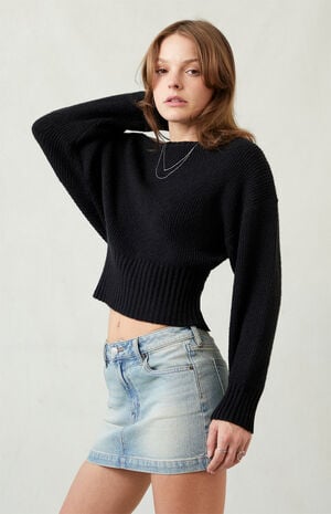 Bella Stretch Light Indigo Mid Rise Denim Mini Skirt image number 3