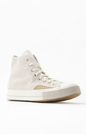Khaki Chuck 70 Cozy High Top Sneakers image number 1