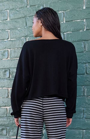 Black Cameron Cropped Sweater image number 3