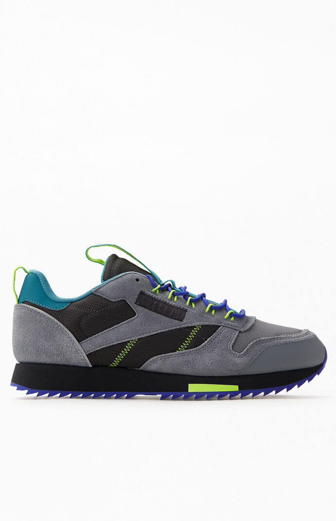 Grey & Purple CL Leather Ripple Trail Shoes