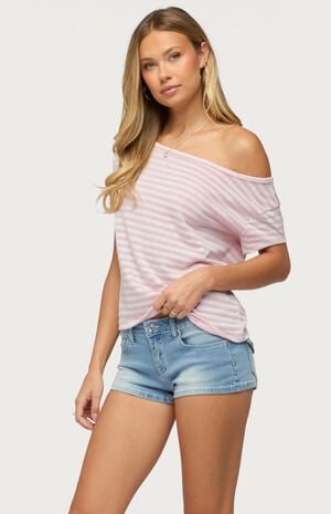 Chanelle Off-The-Shoulder Striped Top image number 2