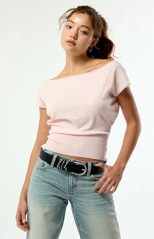 Faux Leather Studded Loop Belt image number 1