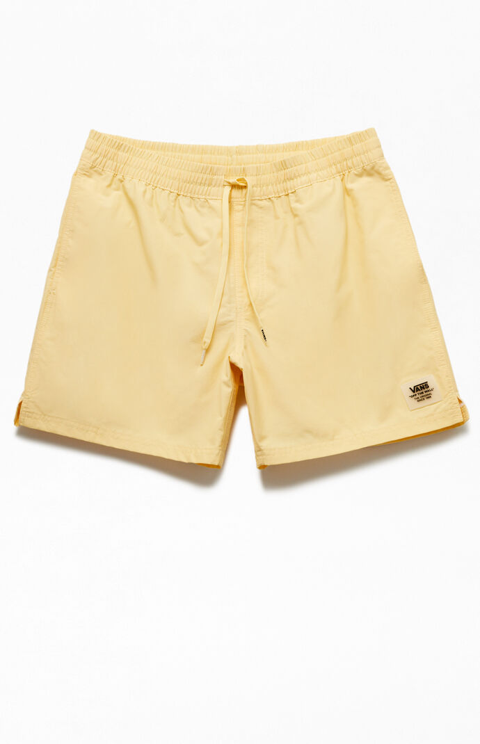 vans yellow shorts