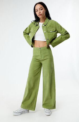 x Chloe Kim Corduroy High Waisted Wide Leg Pants image number 1