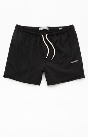 Sail Black Seersucker 4.5'' Swim Trunks
