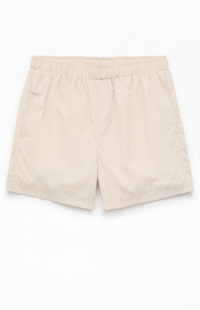 Pacsun Oatmeal Baggy 4.5" Swim Trunks