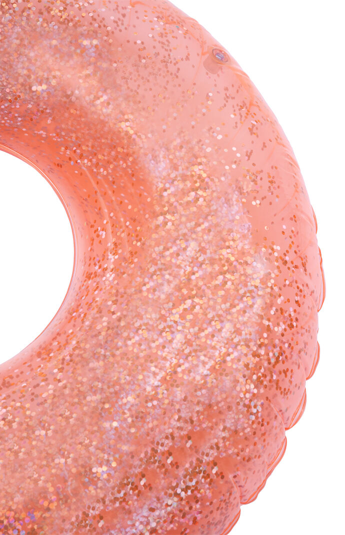 Neon Coral Pool Ring Floatie