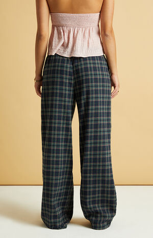 Green Flannel Boxer Pajama Pants image number 4
