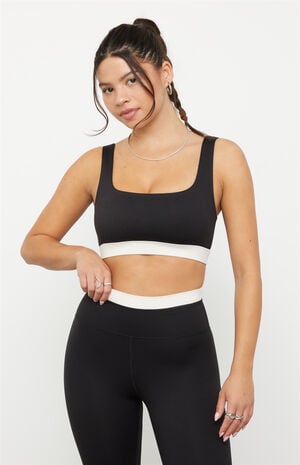 PAC WHISPER Active Black Whitney Scoop Sports Bra image number 1