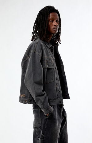 LA Football Club Washed Black Denim Jacket image number 3