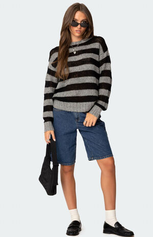 Light Knit Striped Sweater image number 2