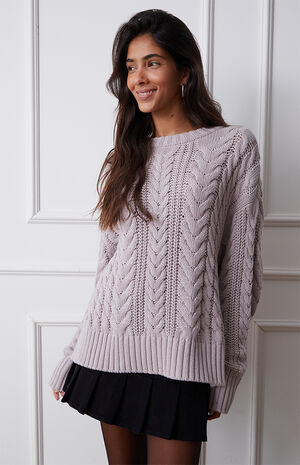 Rory Cable Knit Oversized Sweater image number 2