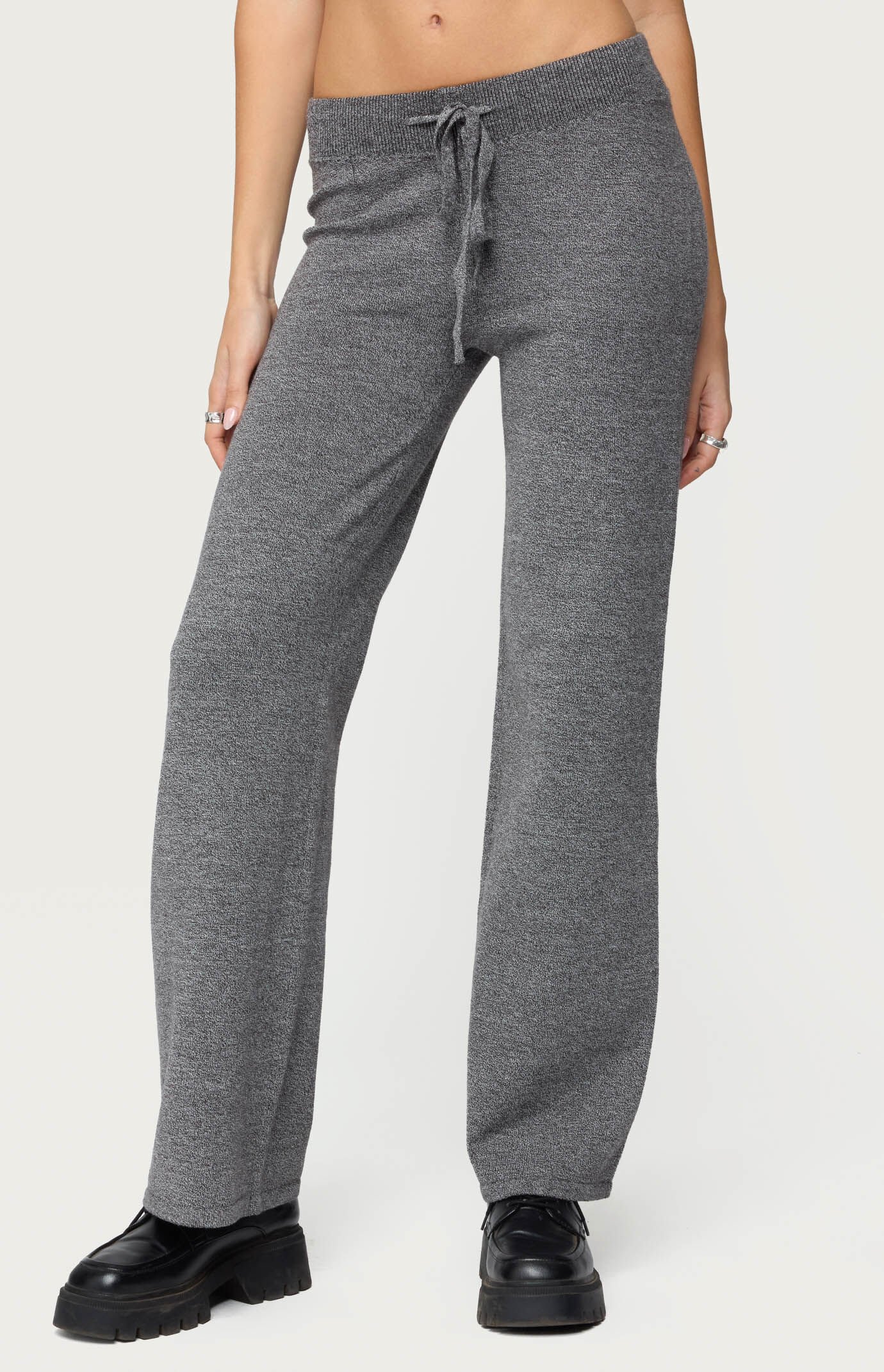 Edikted Ayah Straight Leg Knit Pants