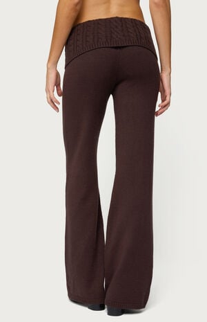 Lula Cable Knit Foldover Pants image number 3