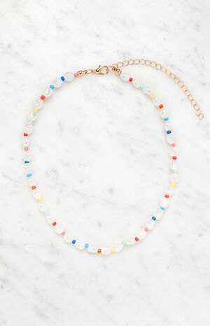 Pastel Pearl Choker Necklace image number 3