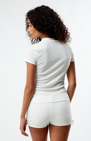 Fold-Over Bow Mini Shorts image number 4