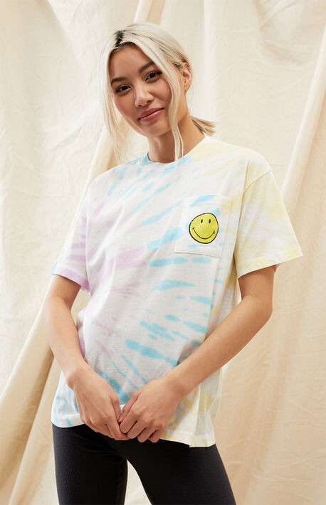 Multi Tie Dye Smiley T-Shirt