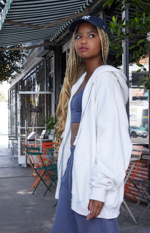 Heather Grey Christy Full Zip Hoodie image number 2