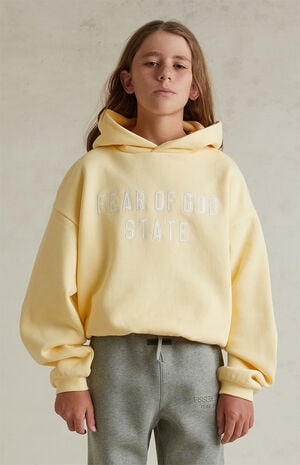 Kids Garden Yellow '90s Fit Fleece Hoodie image number 2
