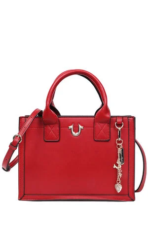 Red Modern Edge Charm Tote Bag image number 1
