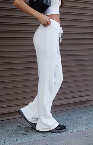 White Hilary Soft Yoga Pants image number 3