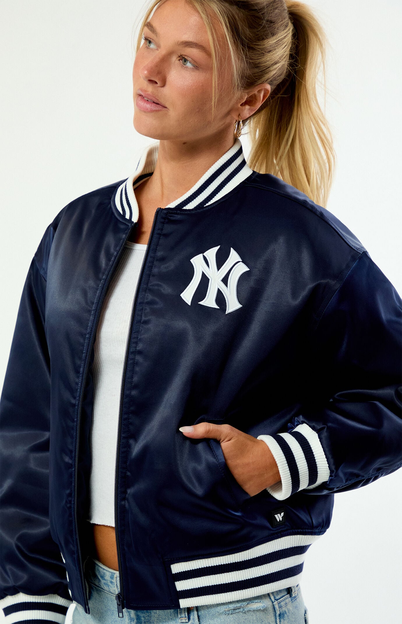 WILD COLLECTIVE x MLB NY Yankees Bomber Jacket | Pacsun