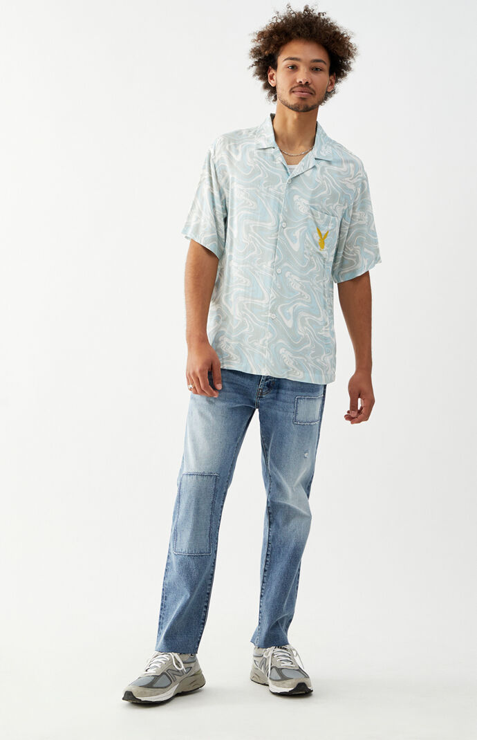 By PacSun Front Page Tie-Dyed Camp Shirt