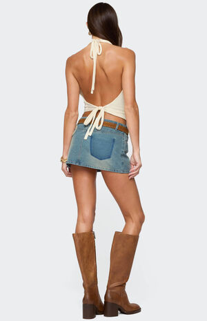 Bowiee Denim Mini Skirt image number 6