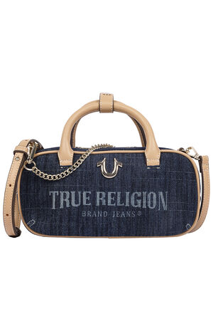 Bentley Denim and Faux Leather Mini Satchel Bag image number 1
