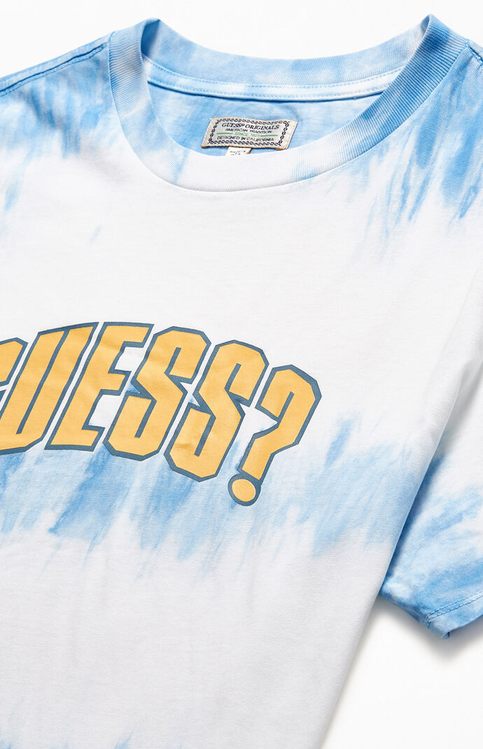 Blue & White Tie-Dyed Logo T-Shirt