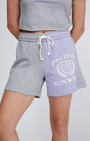 x PacSun Eco Heather Grey Spliced Sweat Shorts image number 2