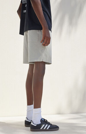 Gray Twill Volley Shorts image number 4