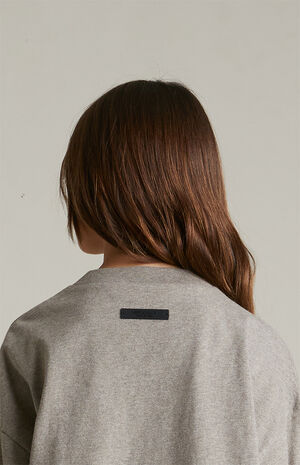 Kids Heather Grey University Long Sleeve T-Shirt image number 5