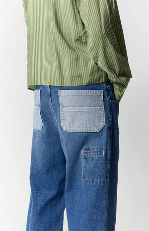 Blake Extreme Baggy Jeans Two Tone Medium Blue image number 5