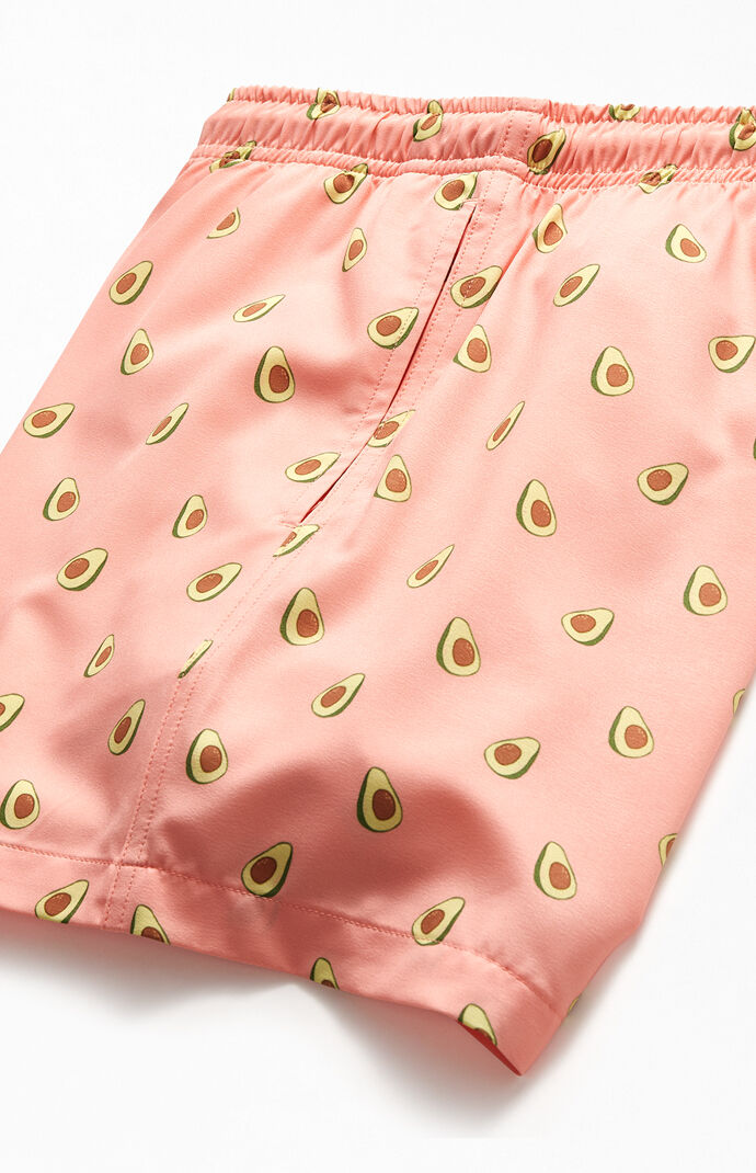 Pink Avocado 14" Swim Trunks