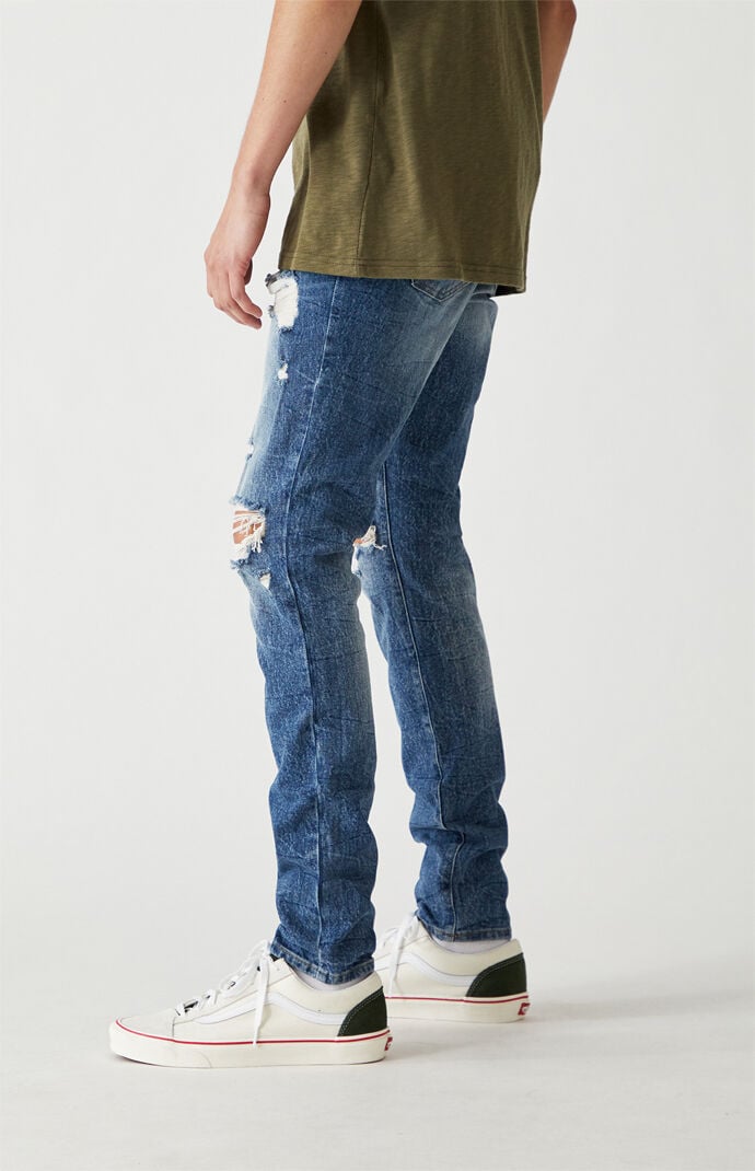 PacSun Medium Ripped Stacked Skinny Jeans PacSun