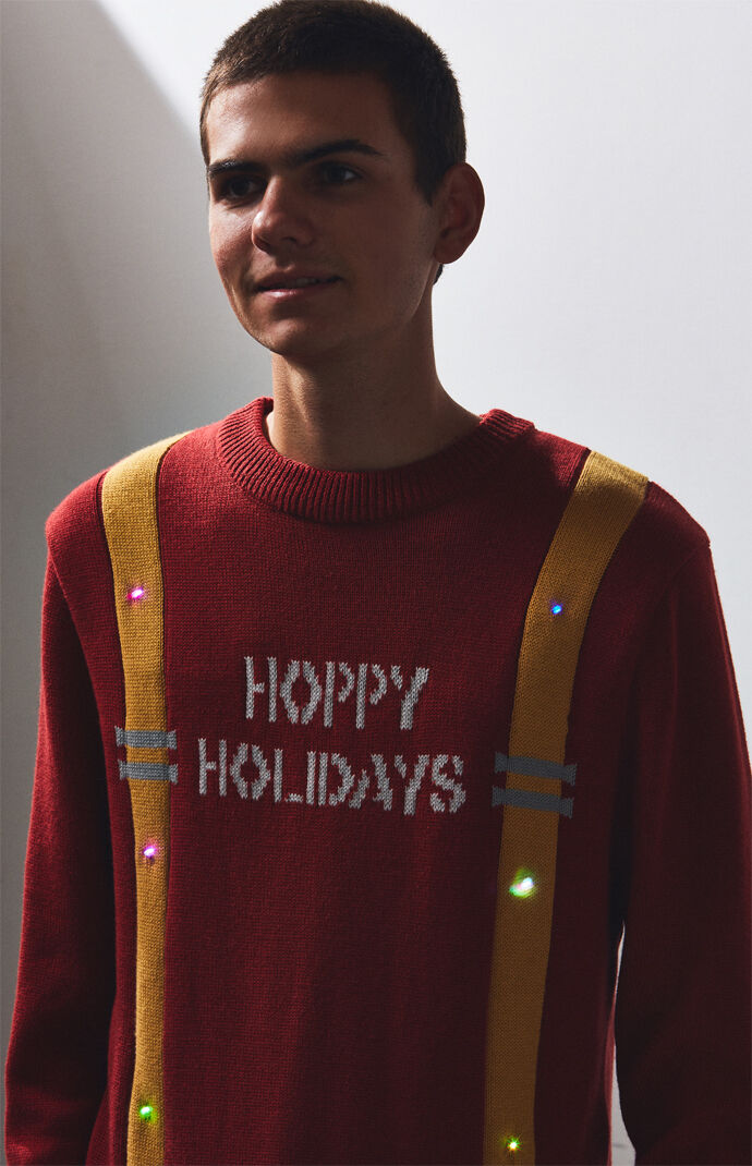 Suspenders Light Up Crew Neck Sweater