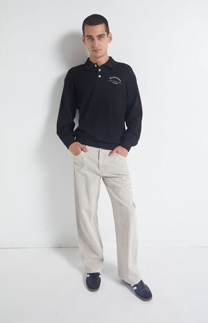 By PacSun Waffle Knit Polo Sweatshirt image number 4