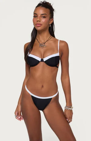 Atalia Contrast Cupped Bikini Top image number 1