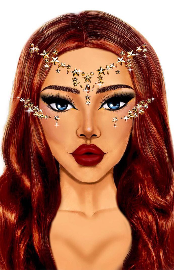 Leg Avenue Costume Star Sign Face Jewels Sticker