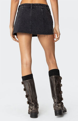 Clementine Low Rise Denim Micro Skort image number 5