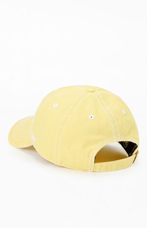 Yellow NY Weathered Strapback Hat image number 3