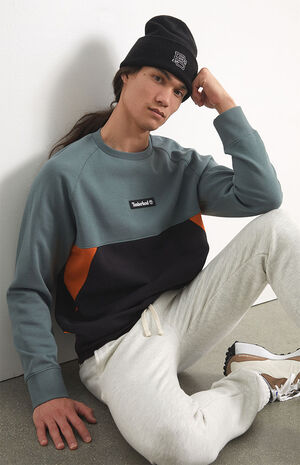 Organic Box Logo Colorblock Crew Neck Sweatshirt image number 1