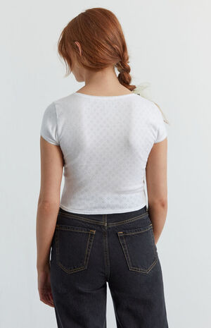 Pointelle Scoop T-Shirt image number 3